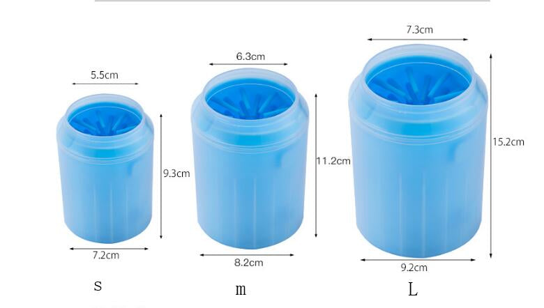 Size chart for S, M and L cups: openings 5.5, 6.3 and 7.3 cm; heights 9.3, 11.2 and 15.2 cm