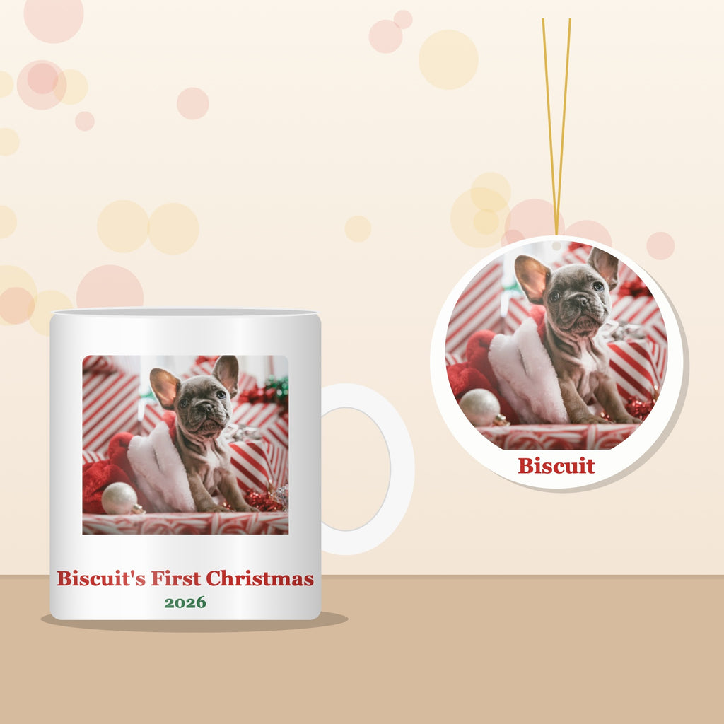 Personalised Pet Photo Mug & Christmas Bauble Set